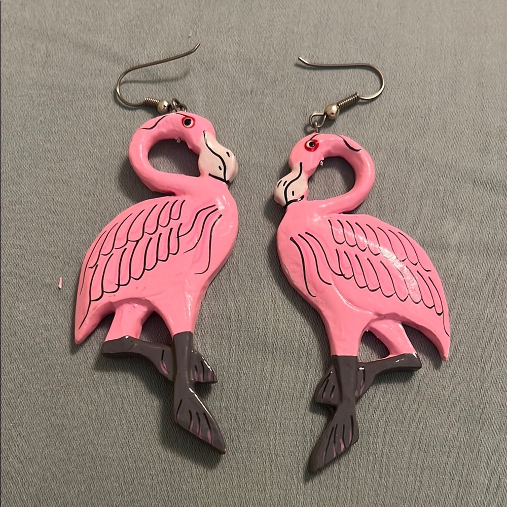 Flamingo earrings